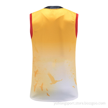 100% Polyester Tank Tops Sleeveless Rugby Jersey